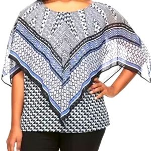 AB Studio Plus size popover blouse